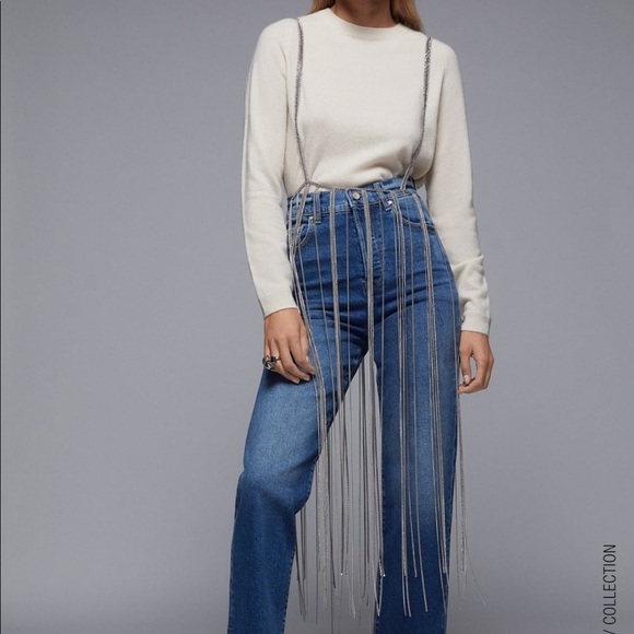 ZARA Limited Edition Jewel Body Chain Top - Picture 3 of 7